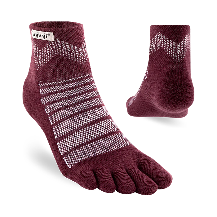 Injinji Outdoor MW Mini Crew - Garnet