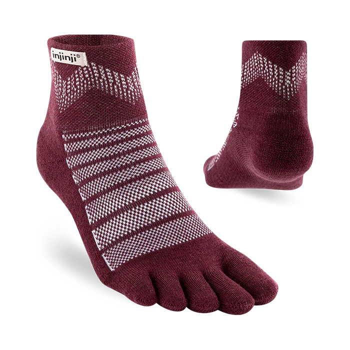 Injinji Outdoor MW Mini Crew - Garnet