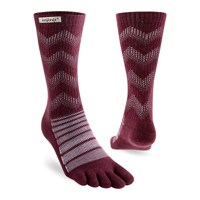 Injinji Outdoor MW Crew - Garnet