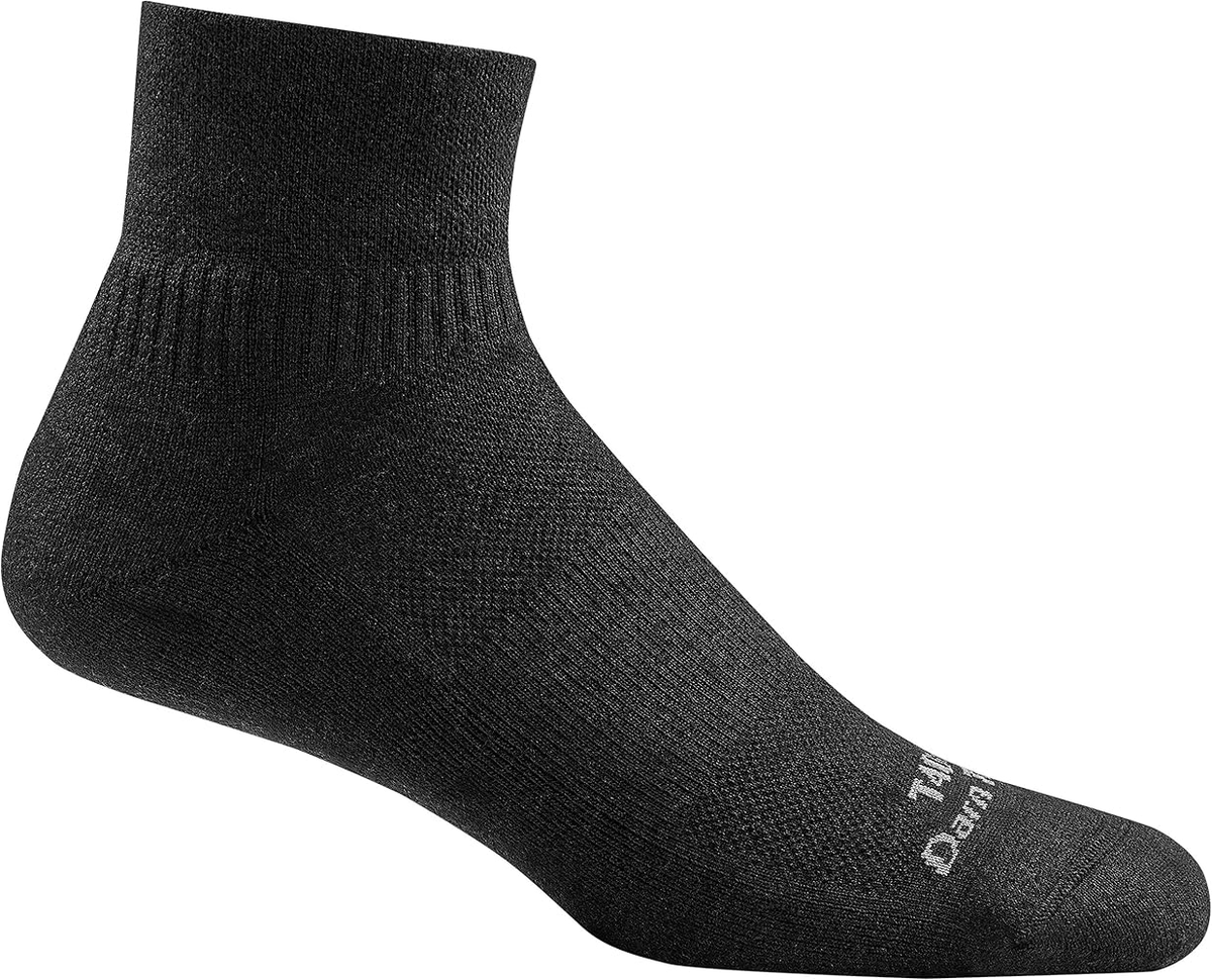Darn Tough 1/4 Sock Tactical - Mens - Midweight Cushion - Medium - Black