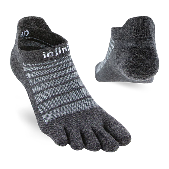 Injinji Run LW No Show Wool - Slate