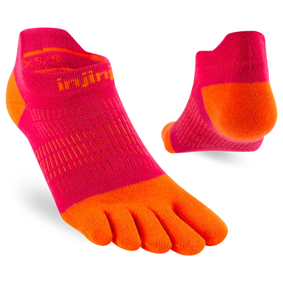 Injinji Womens Run LW No Show - Chili