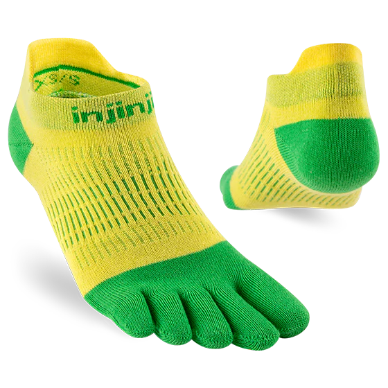 Injinji Womens Run LW No Show - Citrus