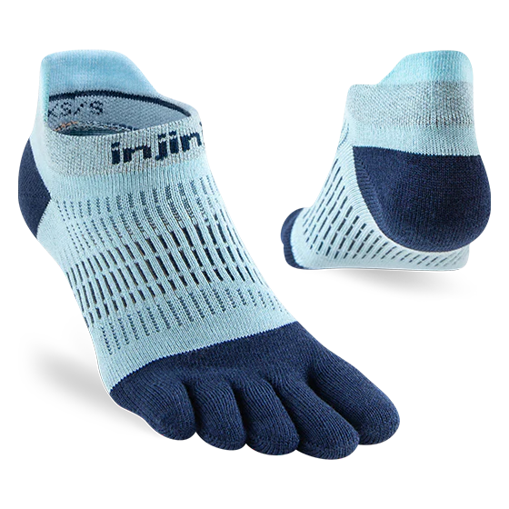 Injinji Womens Run LW No Show - Heron