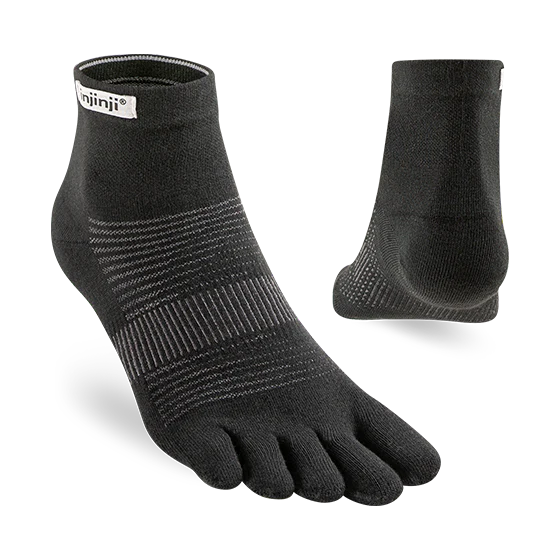 Injinji Run LW Mini Crew - Black
