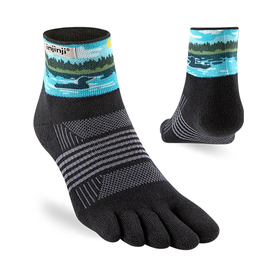 Injinji Artist Designed Spectrum Womens MW Mini Crew - Loon