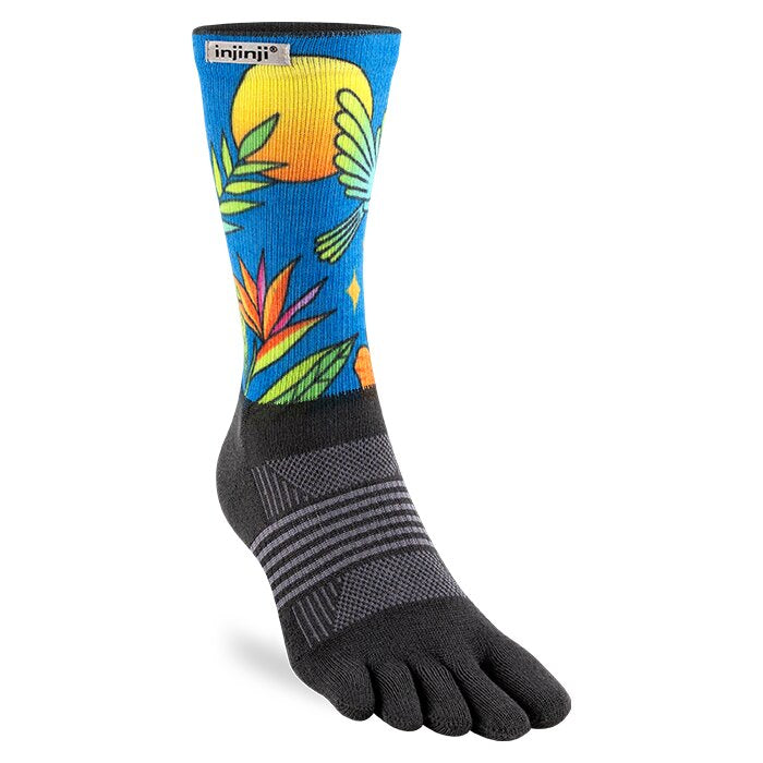 Injinji Artist Designed Womens MW Crew - Parrot