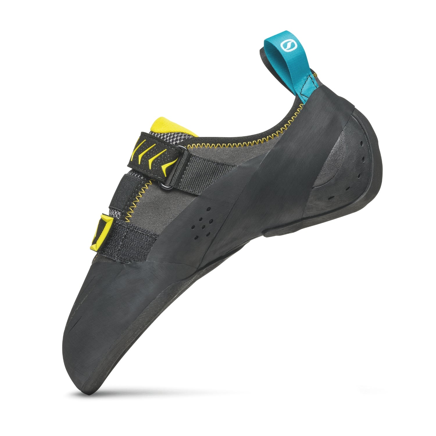 Scarpa Vapour V mens climbing shoes in grey and yellow