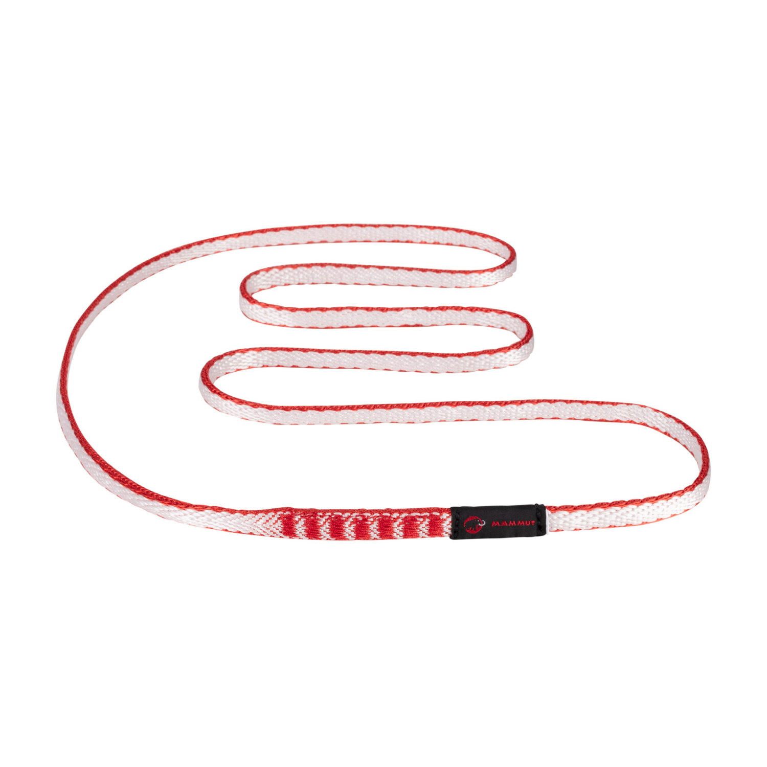 three red and white slings on a white background