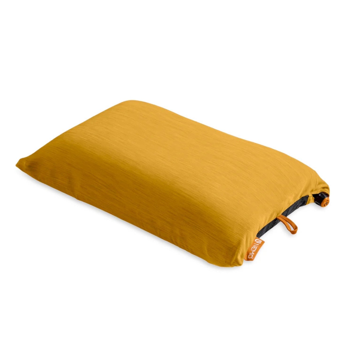 Gray camping pillow on a white background