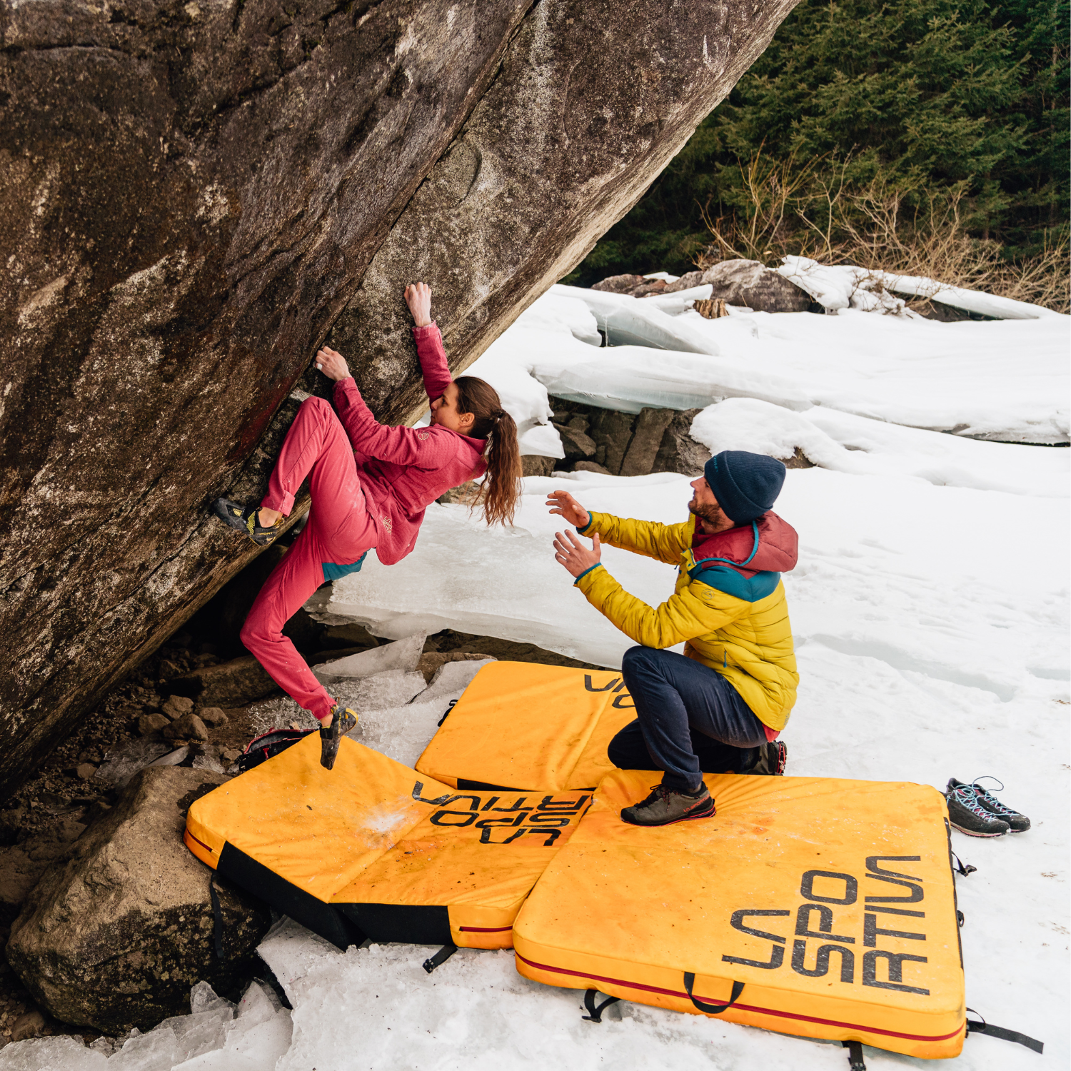 La Sportiva LaSpo Crash Pad shown opened out