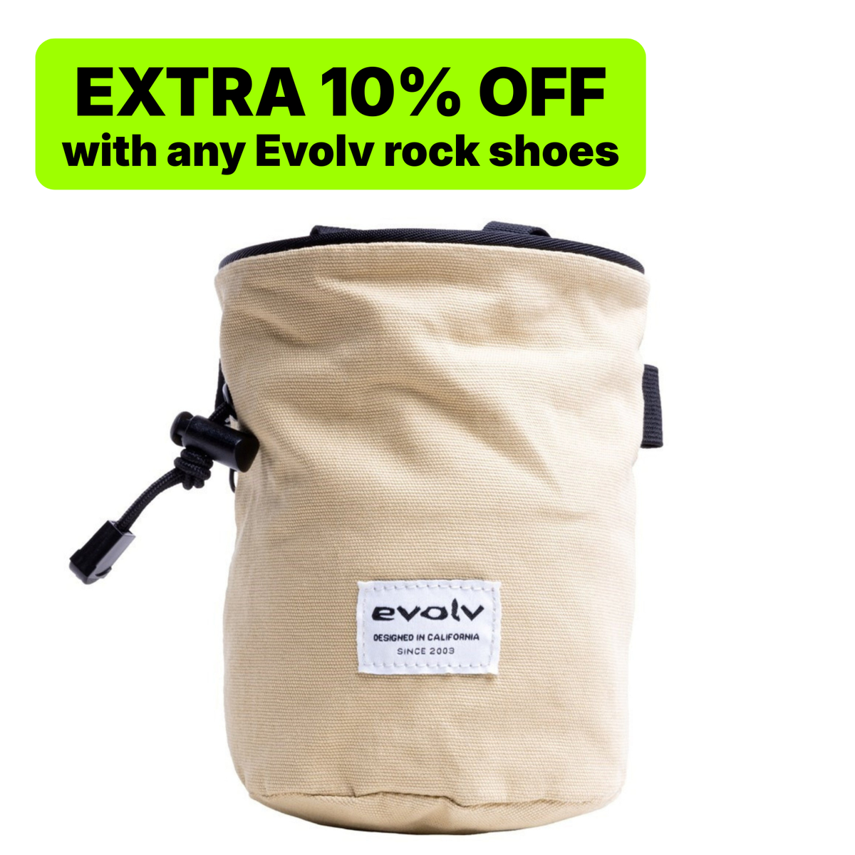Evolv Canvas Chalk Bag - Tan