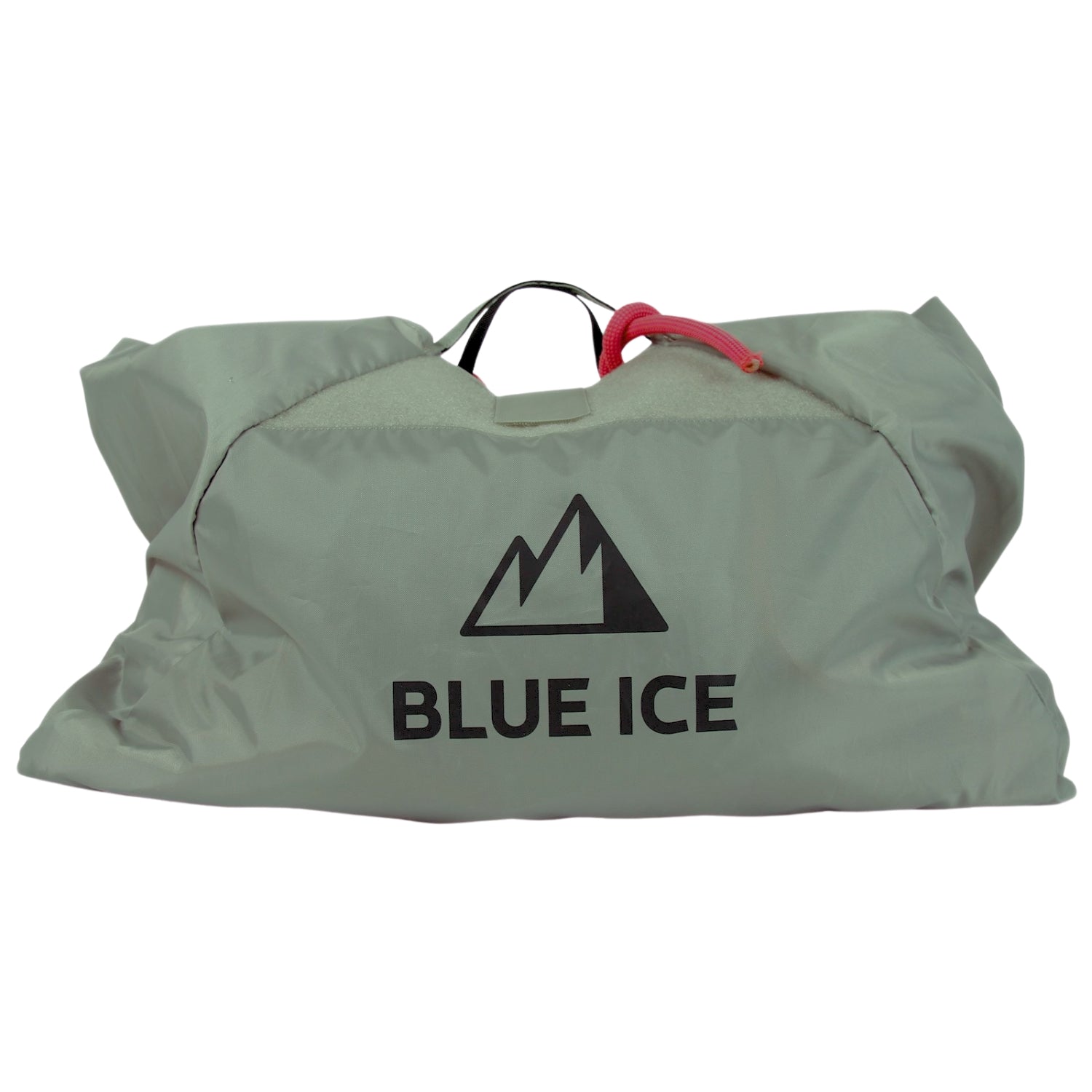 Blue Ice Rope Tarp with rope and quickdraws
