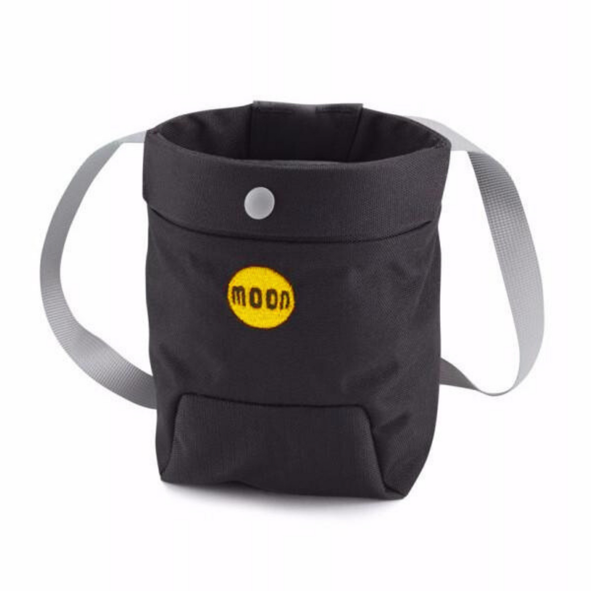 Moon trad Chalk Bag in black with gold yellow