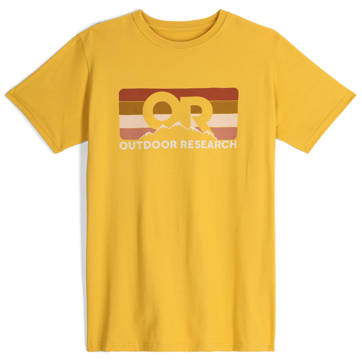Outdoor Research OR Advocate Stripe Tee - Size L - Saffron/Bronze