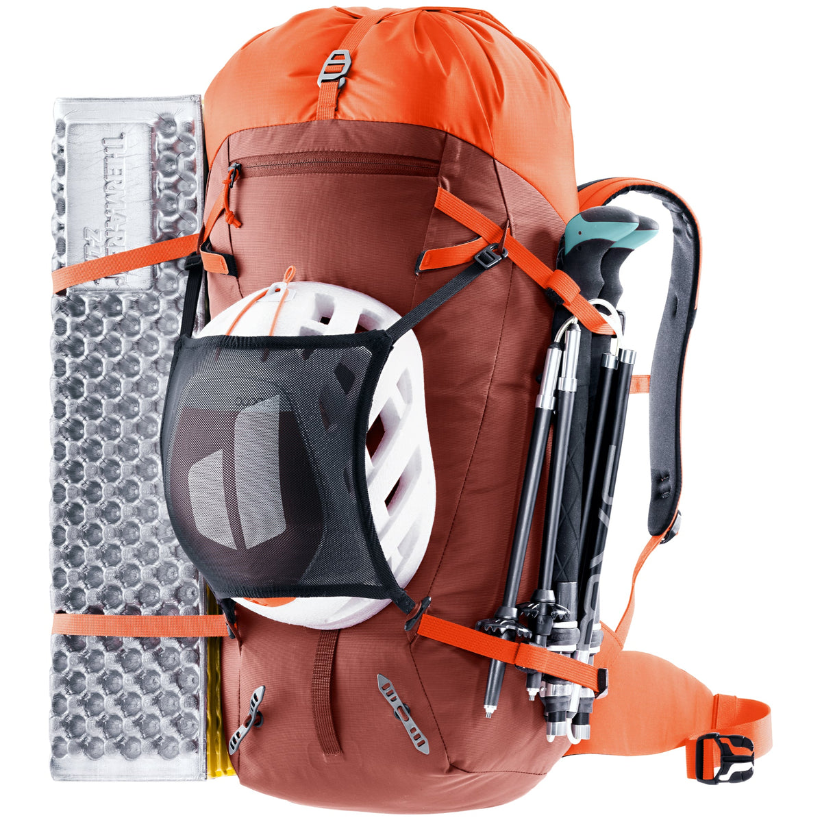 Deuter Guide 30 Redwood Papaya loaded