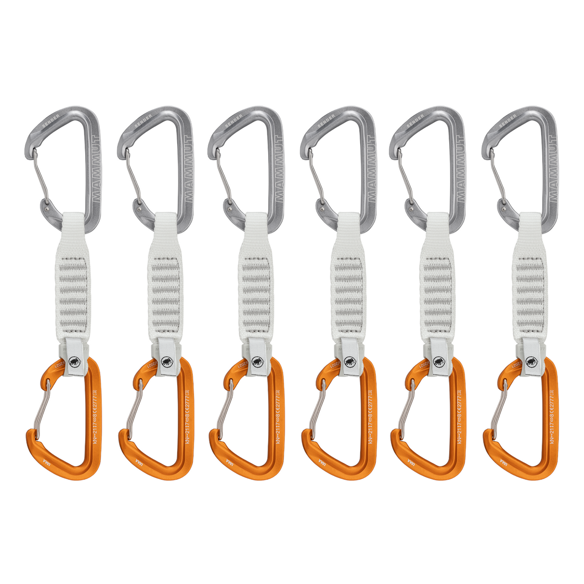 Mammut Sender Wiregate 12cm 6 Pack orange white