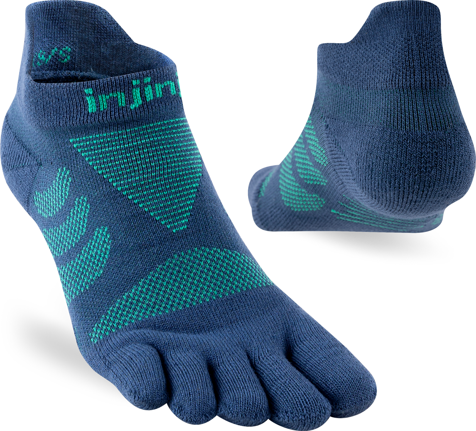 Injinji Womens Ultra Run No Show - Posidon