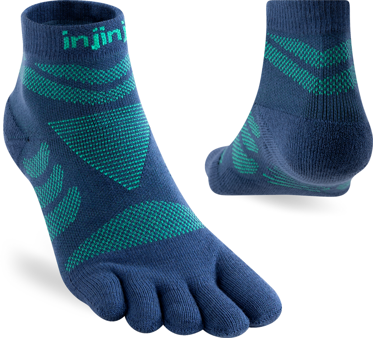 Injinji Womens Ultra Run Mini Crew - Posidon