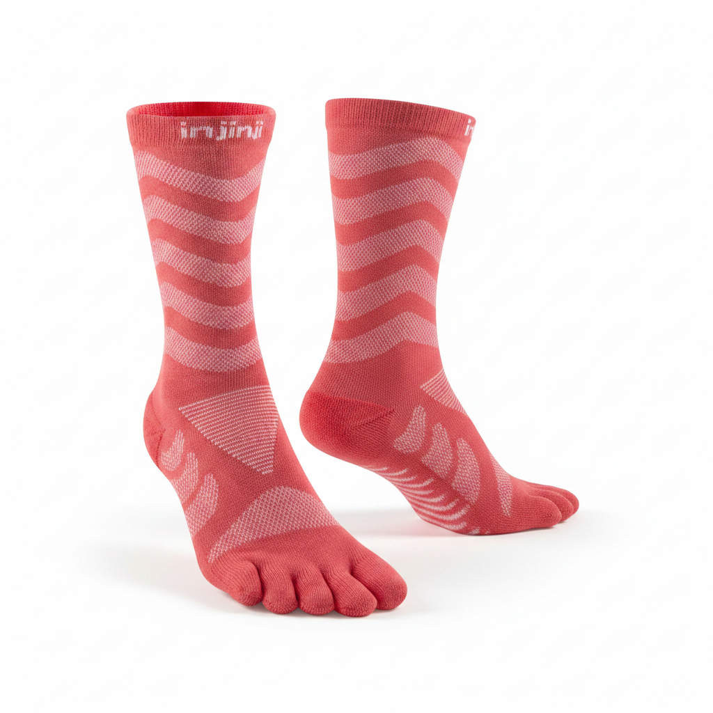 Injinji Womens Ultra Run Crew - Coral