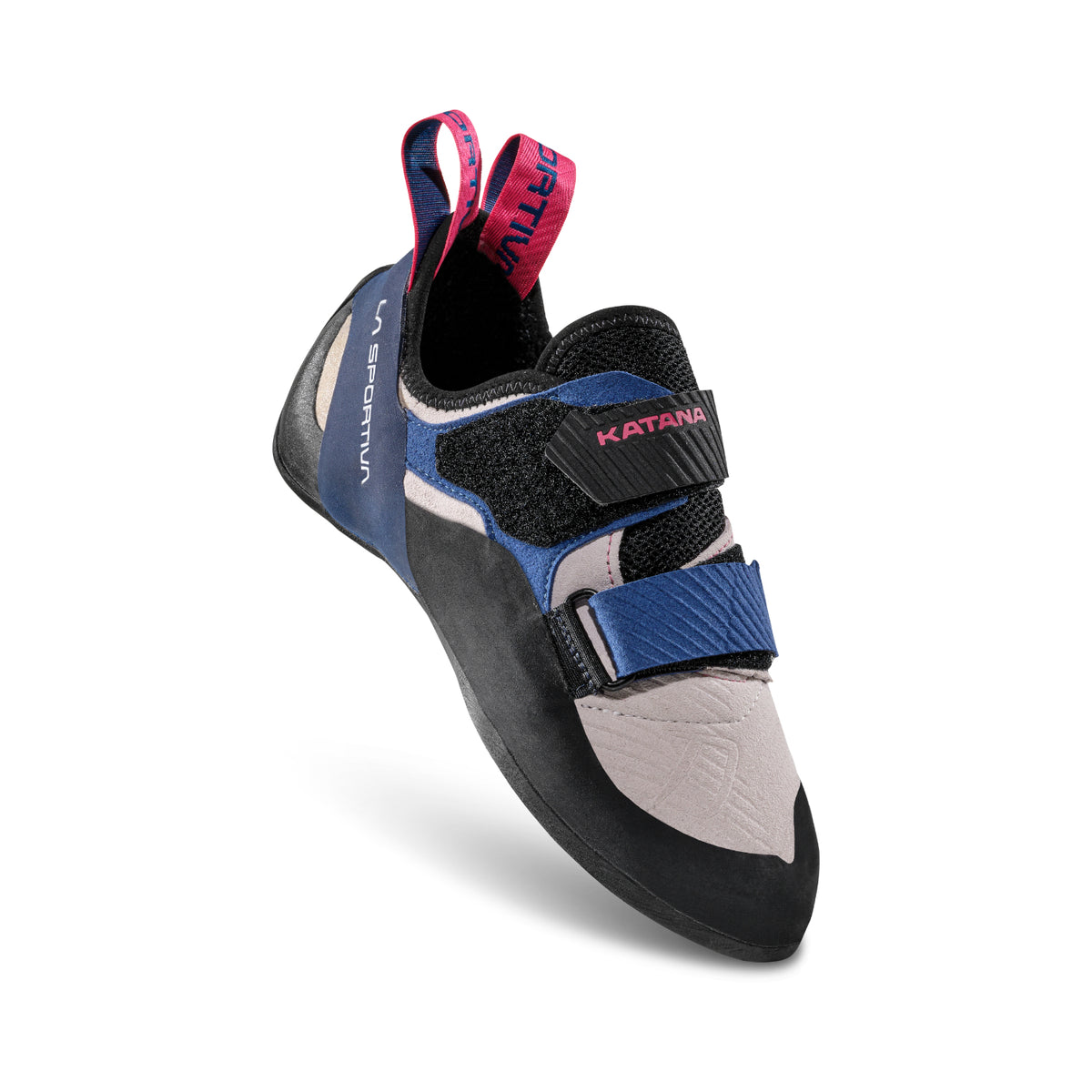 La Sportiva Katana Womens climbing shoes in navy pink and white