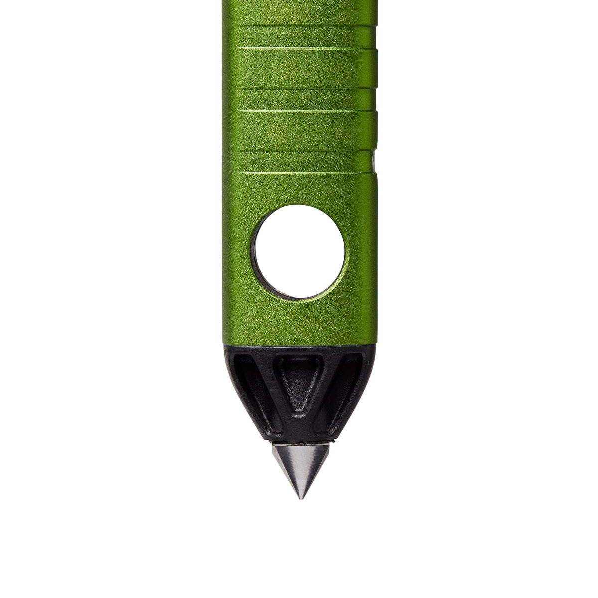 Black Diamond Venom LT Classic ice axe in green showing replaceable spike