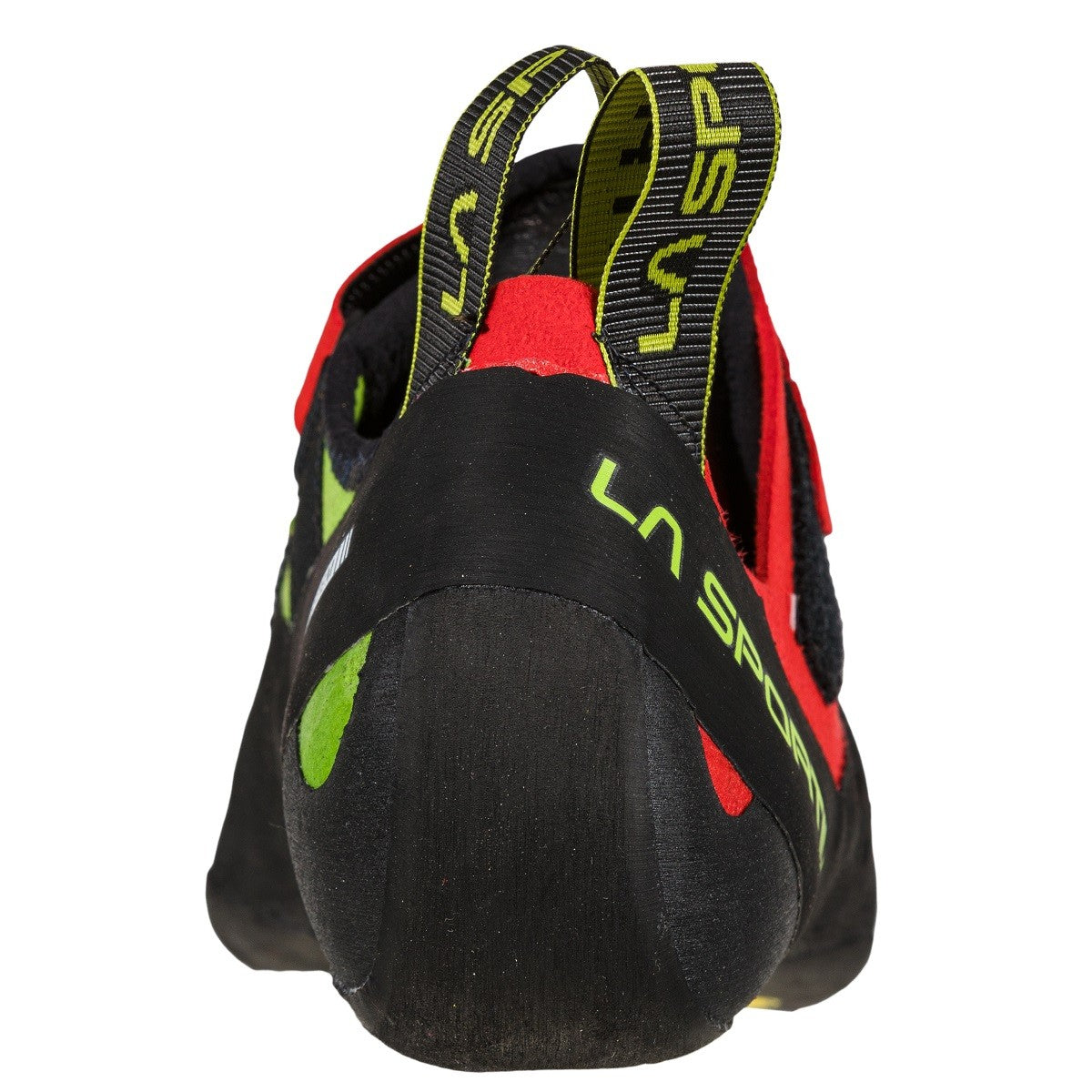 La Sportiva Kubo Neon/Goji heel