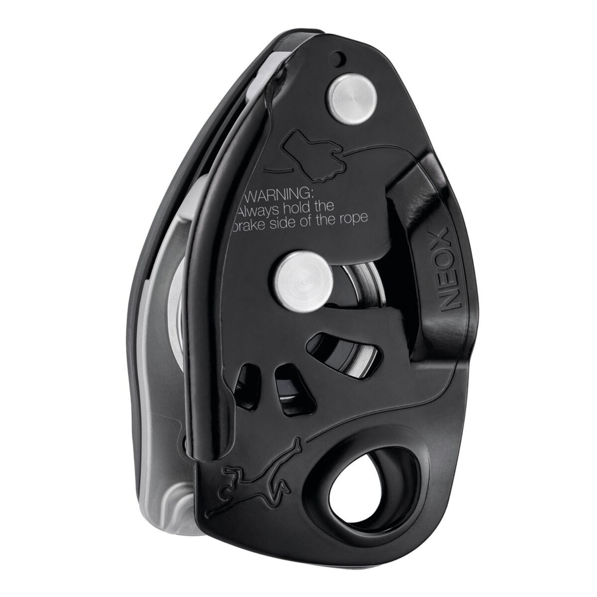 Petzl Neox black assisted belay device