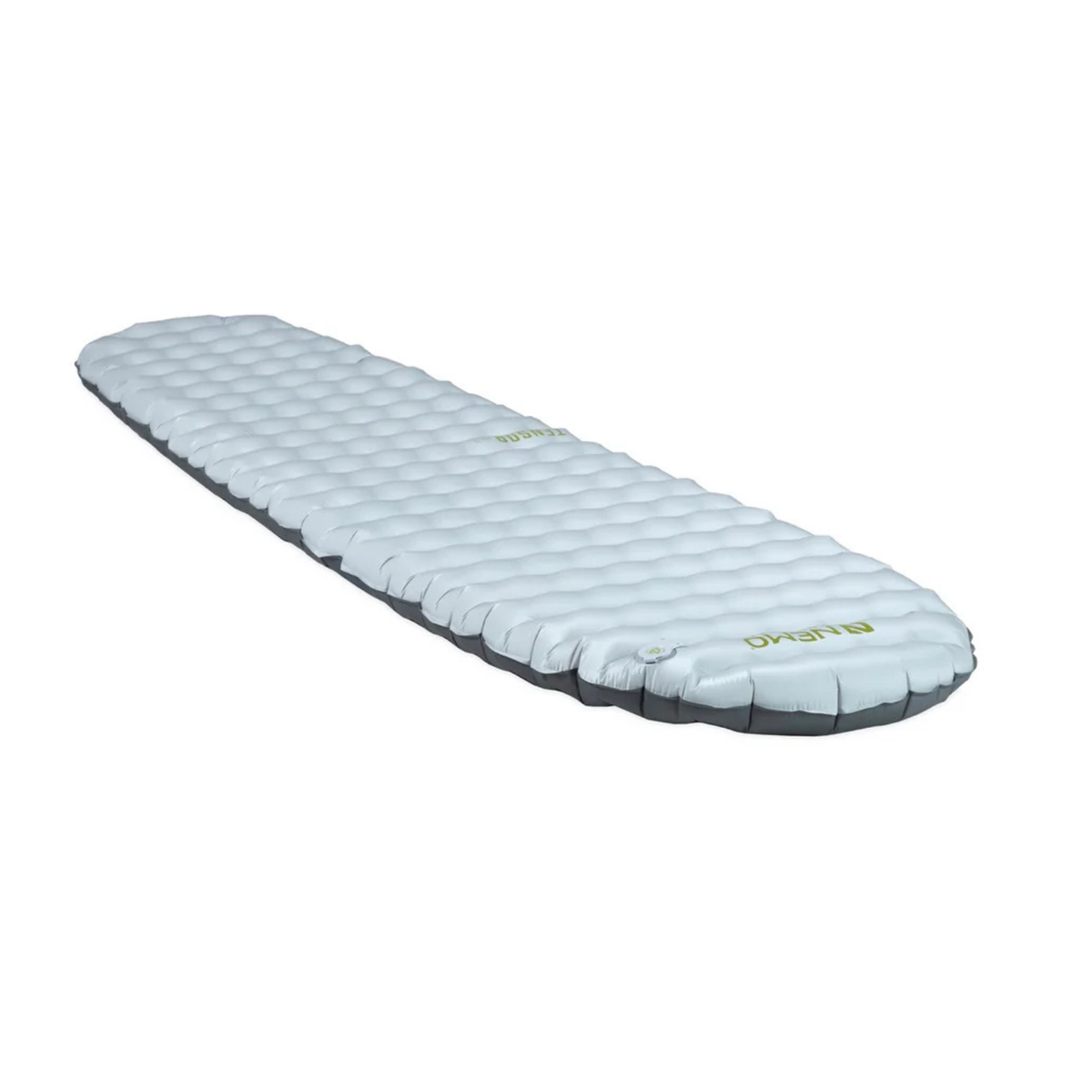 Inflatable camping mattress on a white background