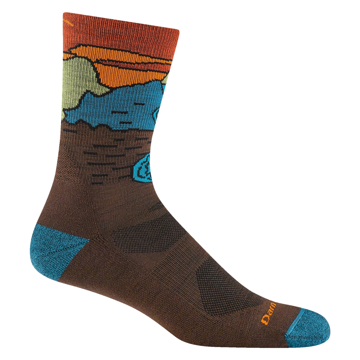 Darn Tough Mens Chasing Waterfalls Micro Crew Lightweight Hiking Sock