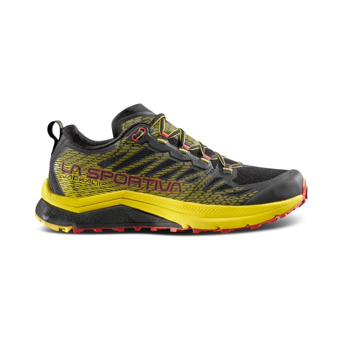 La Sportiva Jackal II black yellow running shoes 