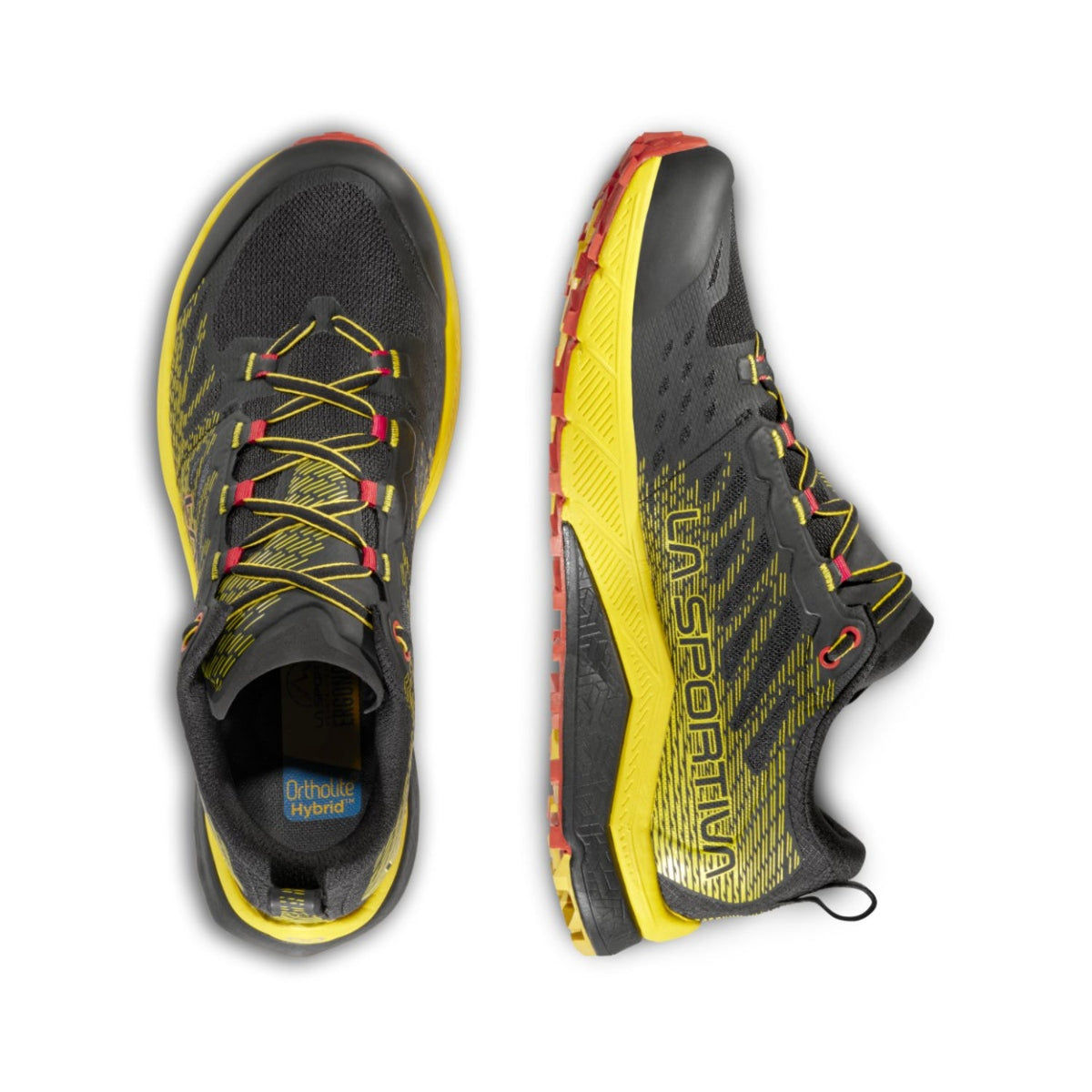 La Sportiva Jackal II black yellow running shoes 