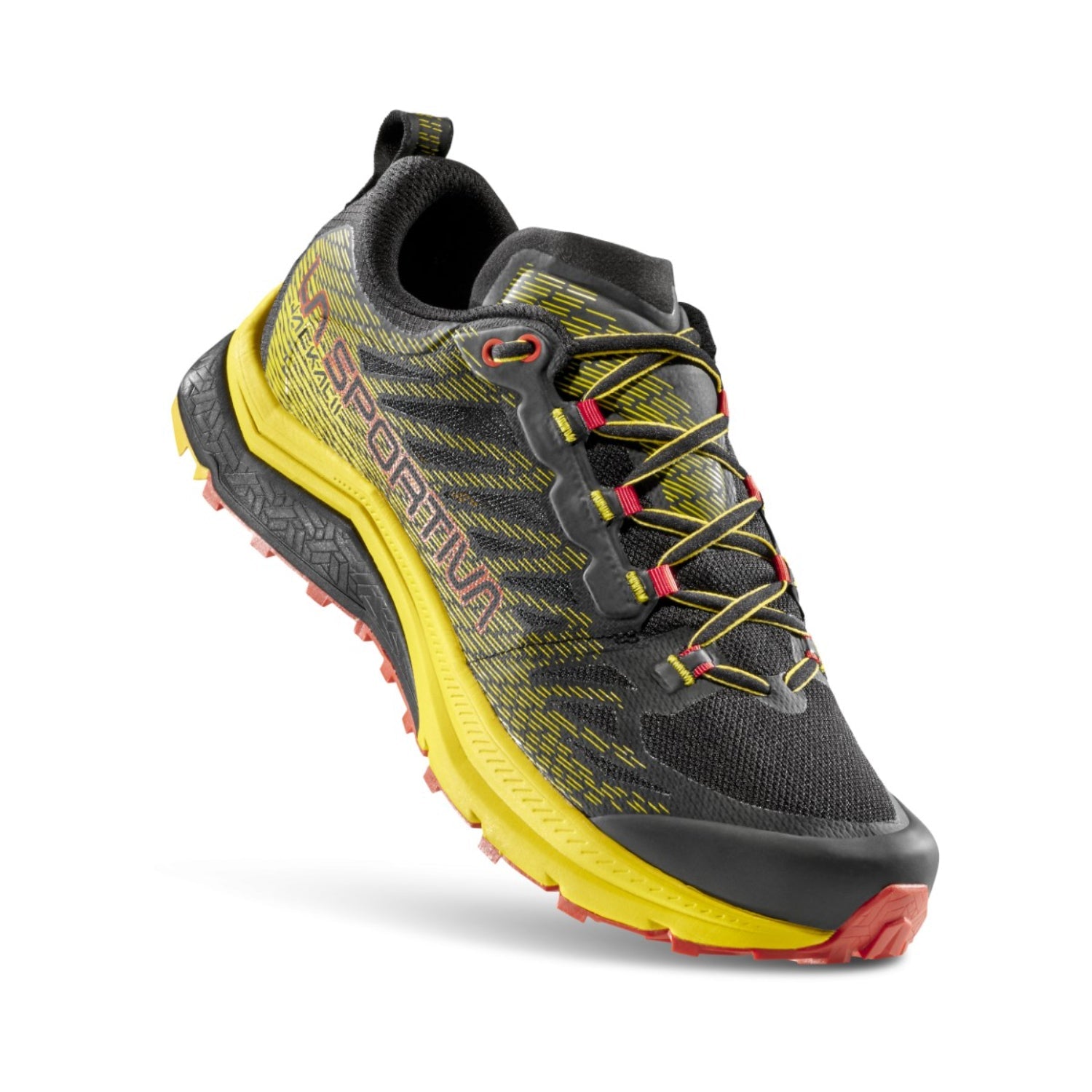 La Sportiva Jackal II black yellow running shoes 