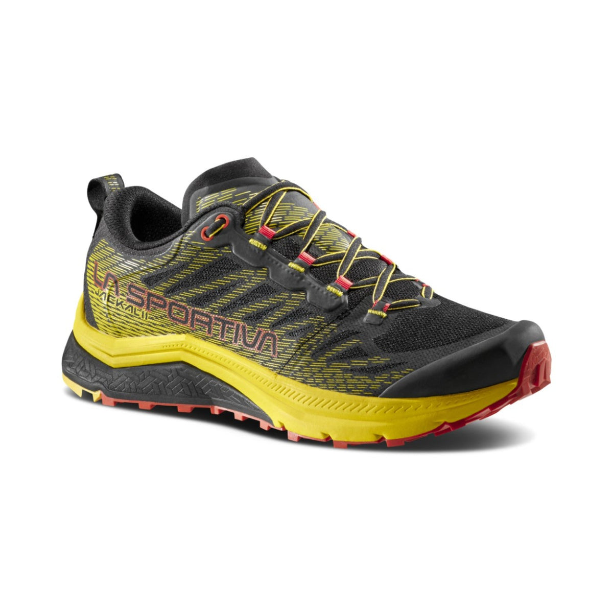 La Sportiva Jackal II black yellow running shoes 