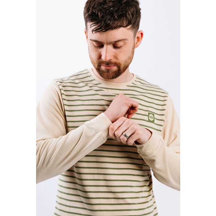 Moon Striped Long Sleeve Tech T-Shirt - Men's