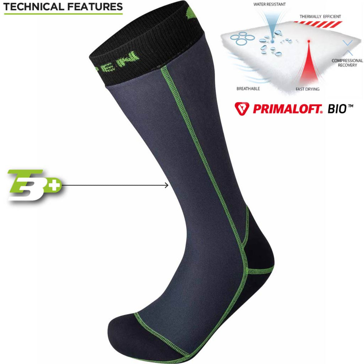 Lorpen T3+ Inferno Biowarmer Crew Sock