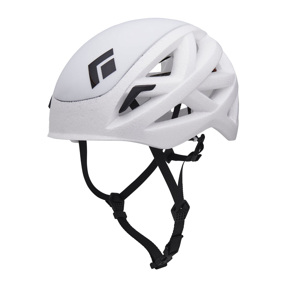 Black Diamond Vapor helmet in white with a black logo