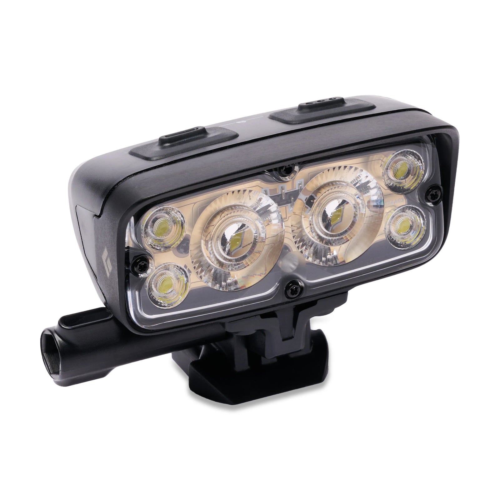 LED light bar with multiple bulbs on a white background