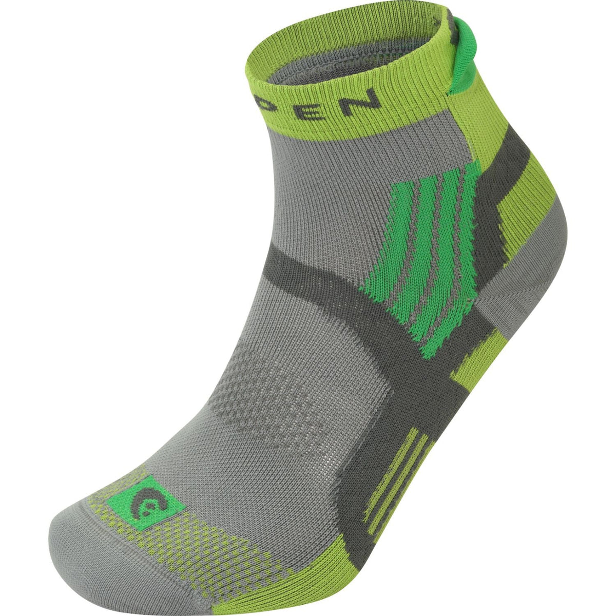 Lorpen Trail Running Eco socks in grey and green