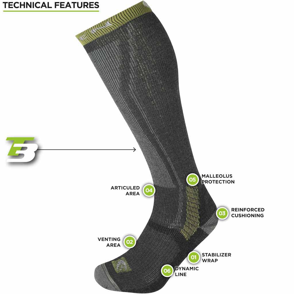 Lorpen T3 Heavy Trekker OverCalf Eco Unisex Sock