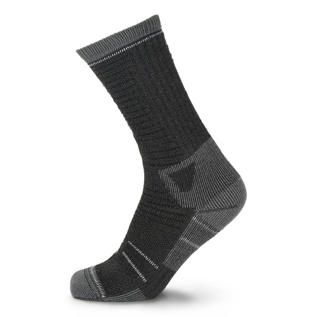 Black sock on a white background