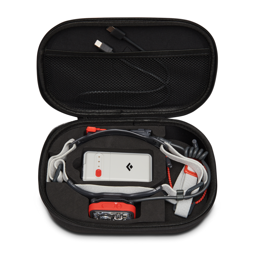 Black Diamond Distance 1500 Headlamp in octane colour with white head band