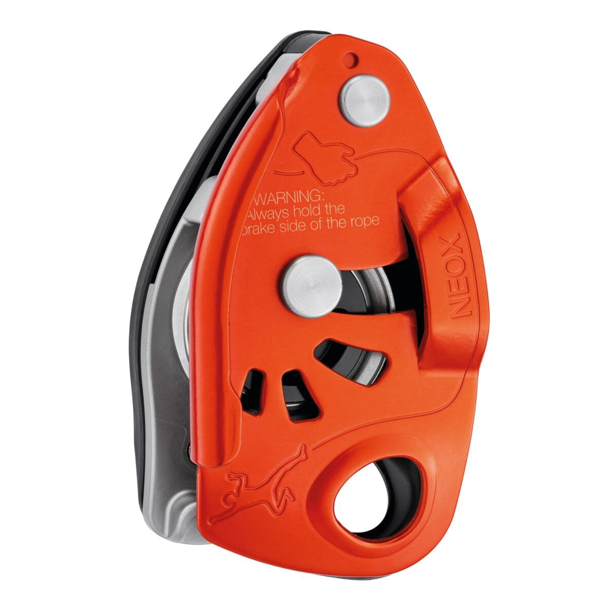 Petzl Neox orange assisted belay device