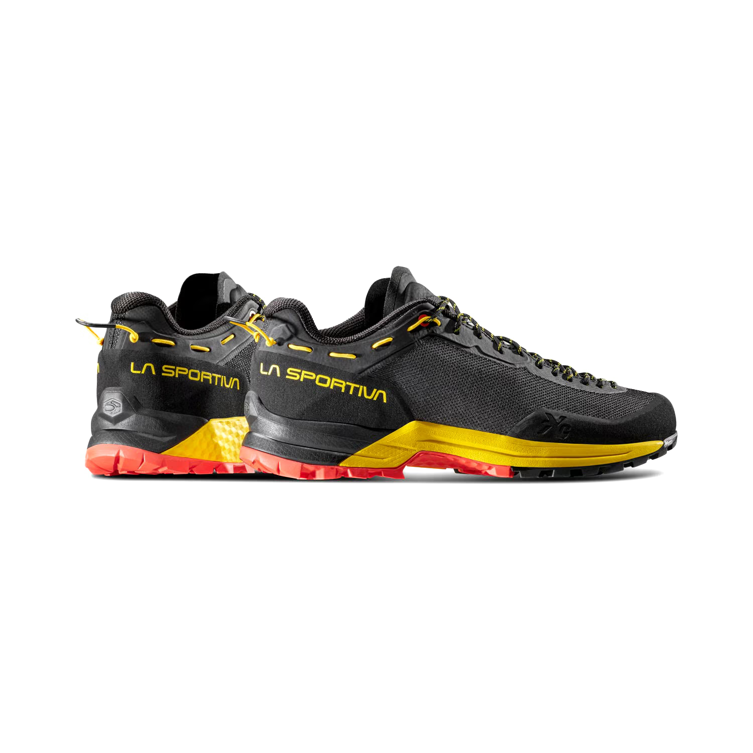 La Sportiva TX Guide synthetic in black and yellow with red trim