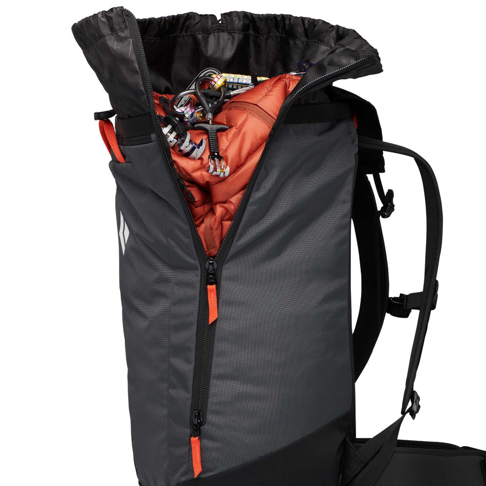 Black Diamond Crag 40 Backpack in carbon