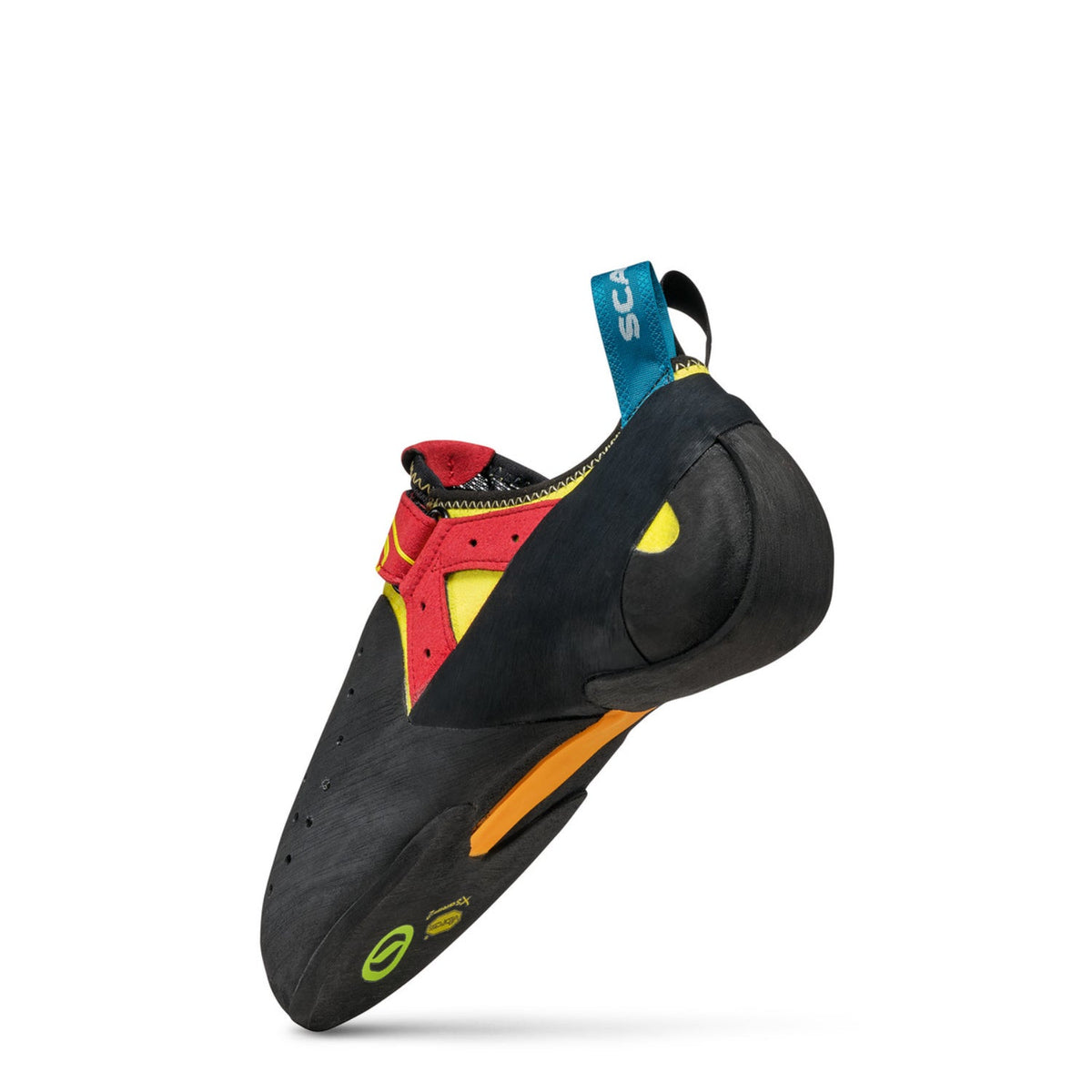 Scarpa Drago climbing shoe, in black and yellow colours