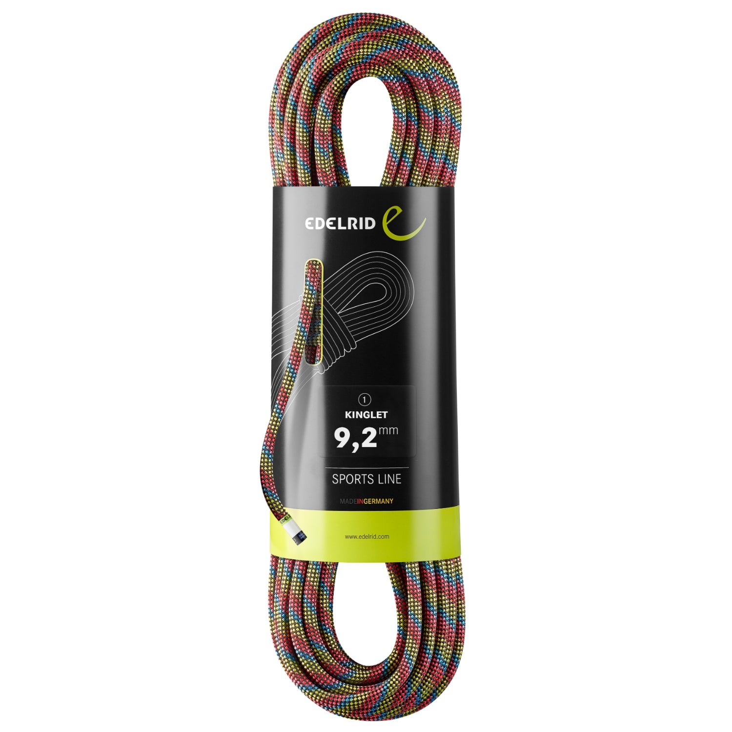 Edelrid Kinglet 9.2mm x 80m climbing rope in night