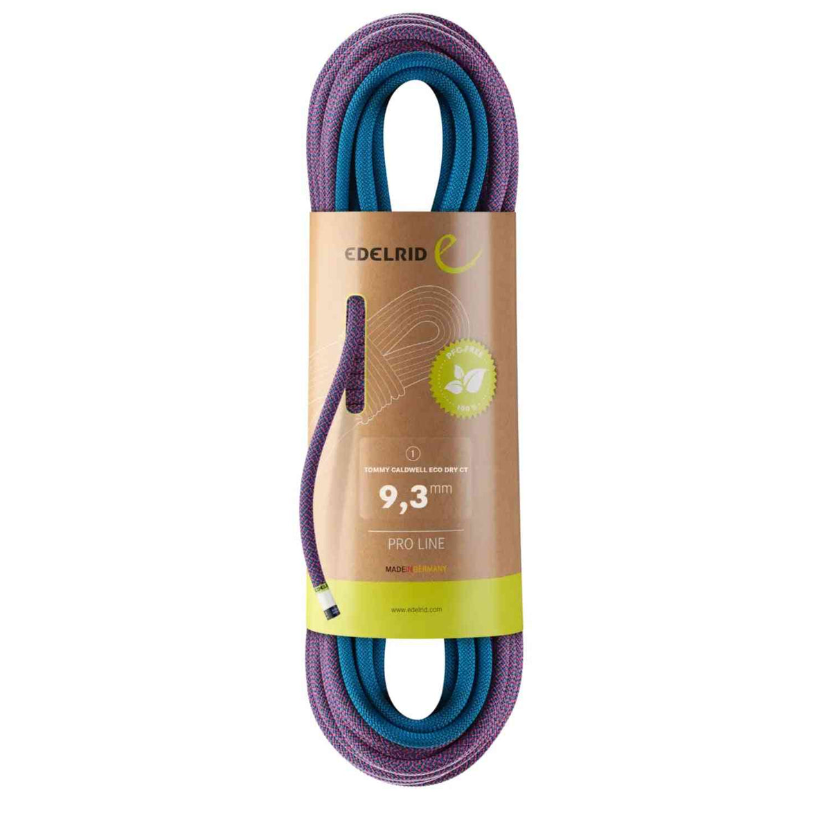 Edelrid Tommy Caldwell Eco Dry DT 9.3mm climbing rope in various lengths