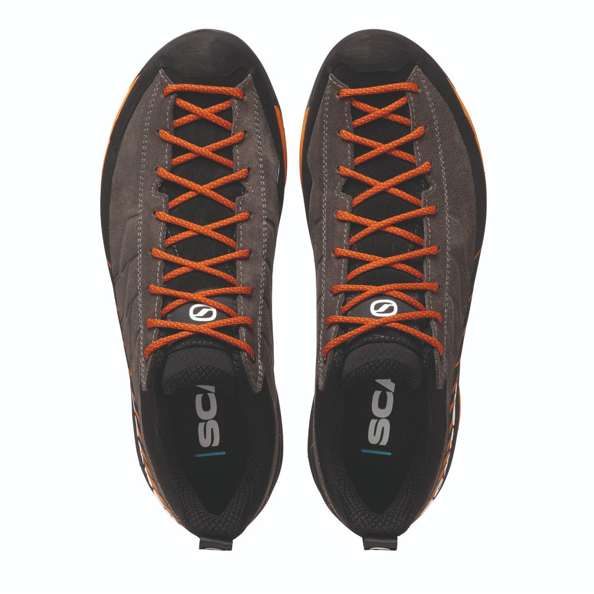 Scarpa Mescalito titanium/mango birdseye view