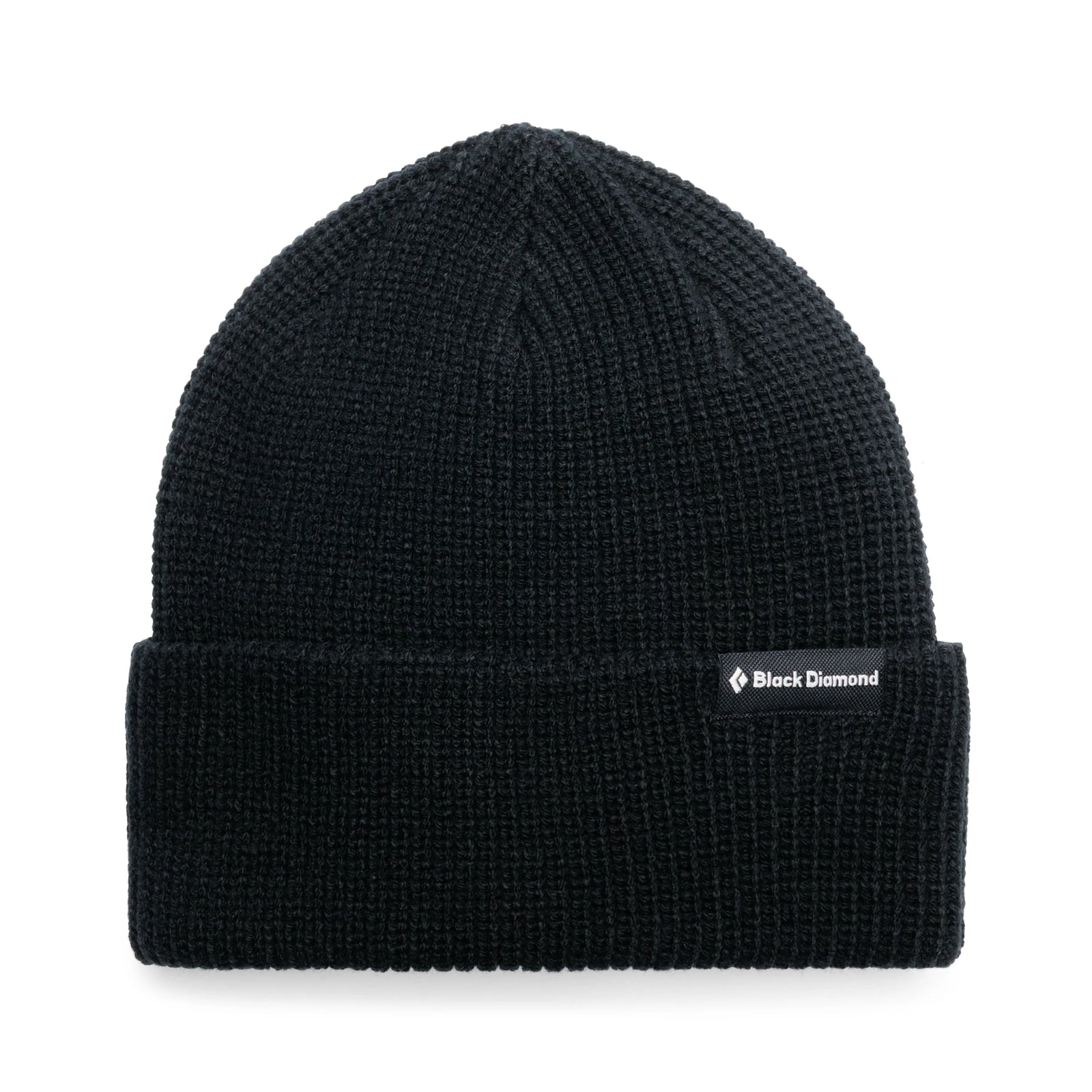 Gray beanie with Black Diamond logo on a white background